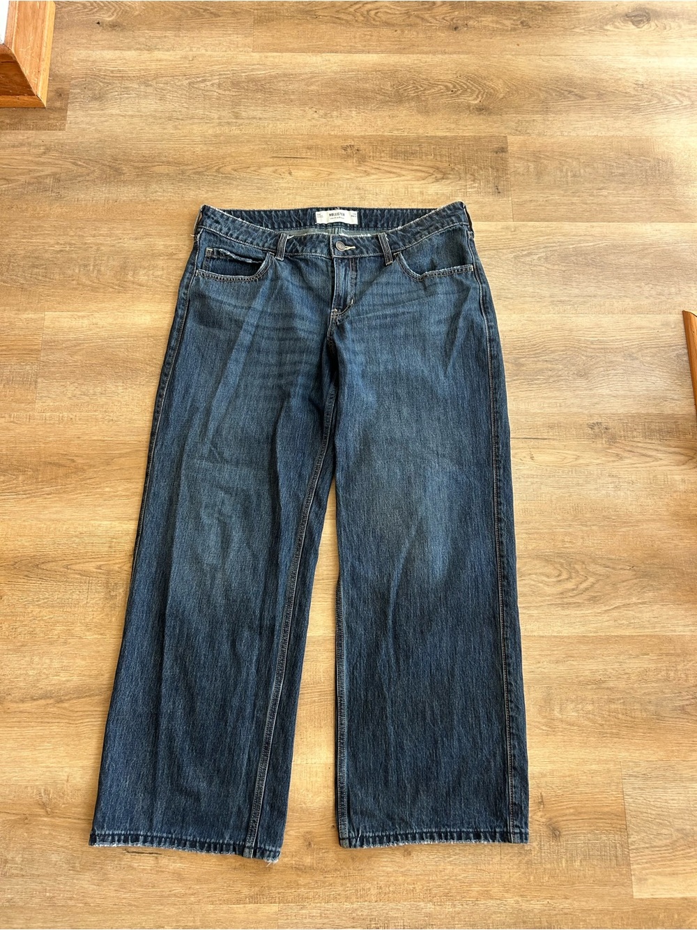 Hollister Dark Blue Wide-Leg Jeans